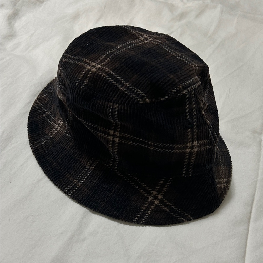 H&M Men's Dark Plaid Bucket Hat